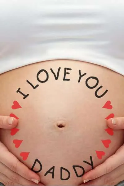 Idea de tatuaje temporal para barriga de embarazo